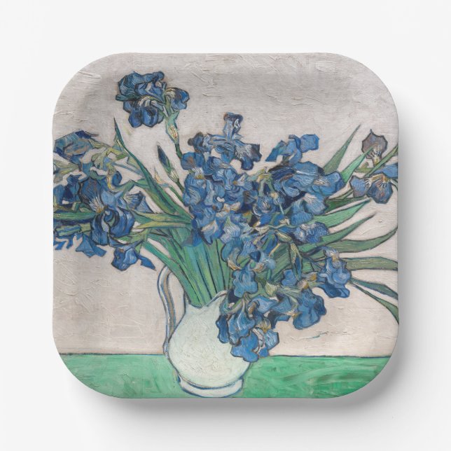 Vincent van Gogh - Irises Paper Plate (Front)