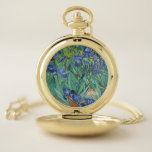 Vincent Van Gogh - Irises Pocket Watch<br><div class="desc">Vincent Van Gogh - Irises,  1889. Famous art painting.</div>