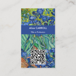 Vincent Van Gogh - Irises - QR Code Business Card
