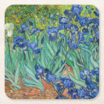 Vincent Van Gogh - Irises Square Paper Coaster<br><div class="desc">Irises / Iris - Vincent Van Gogh,  1889</div>