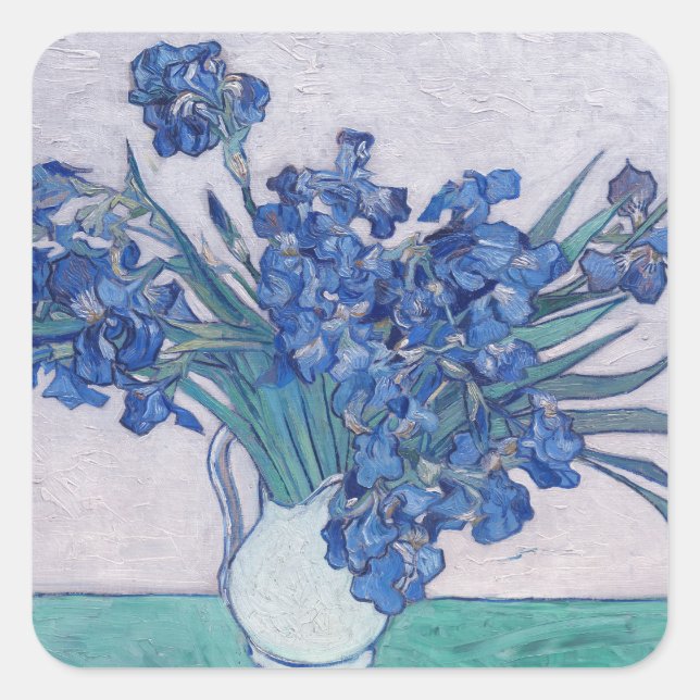 Vincent Van Gogh. Irises    Square Sticker (Front)