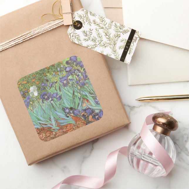 Vincent van Gogh - Irises Square Sticker (Gifting)