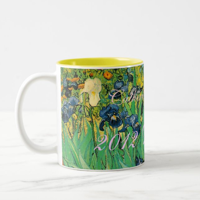 Vincent van Gogh,Irises Two-Tone Coffee Mug (Left)