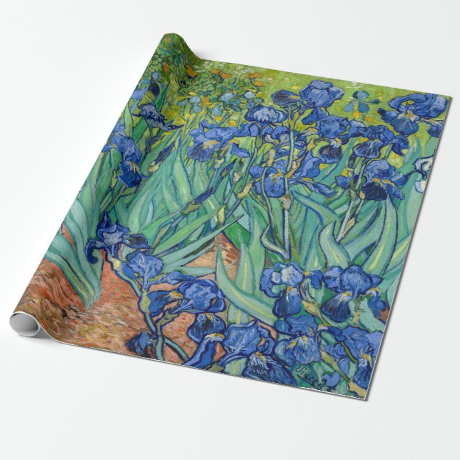 Vincent Van Gogh - Irises Wrapping Paper (Unrolled)