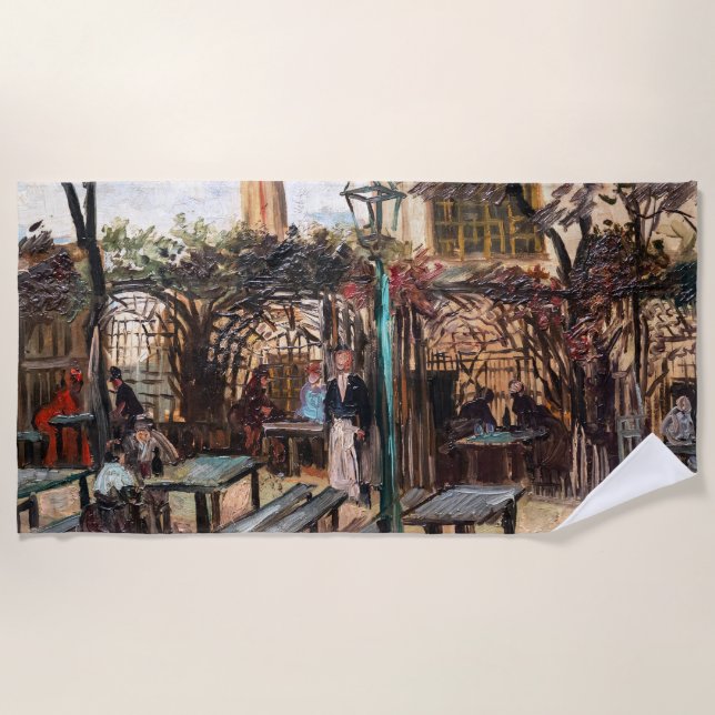 Vincent Van Gogh - La Guinguette on Montmartre Beach Towel (Front)