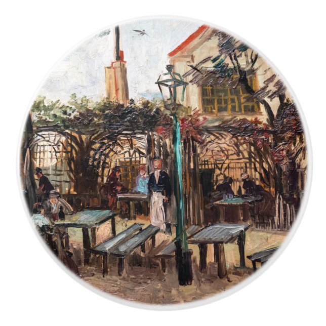 Vincent Van Gogh - La Guinguette on Montmartre Ceramic Knob (Front)