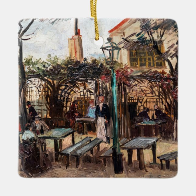 Vincent Van Gogh — La Guinguette on Montmartre Ceramic Ornament (Front)