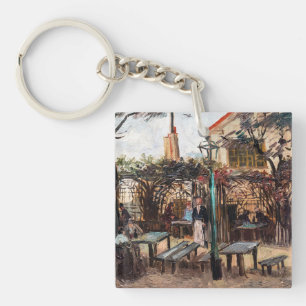 Vincent Van Gogh - La Guinguette on Montmartre Key Ring