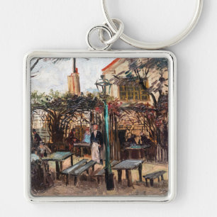 Vincent Van Gogh - La Guinguette on Montmartre Key Ring