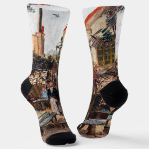 Vincent Van Gogh - La Guinguette on Montmartre Socks