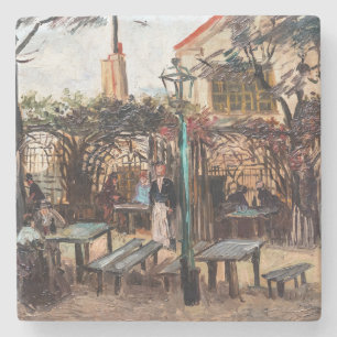 Vincent Van Gogh - La Guinguette on Montmartre Stone Coaster