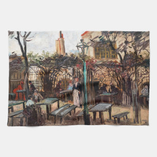 Vincent Van Gogh - La Guinguette on Montmartre Tea Towel