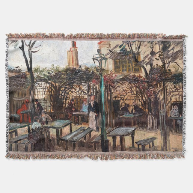 Vincent Van Gogh - La Guinguette on Montmartre Throw Blanket (Front)
