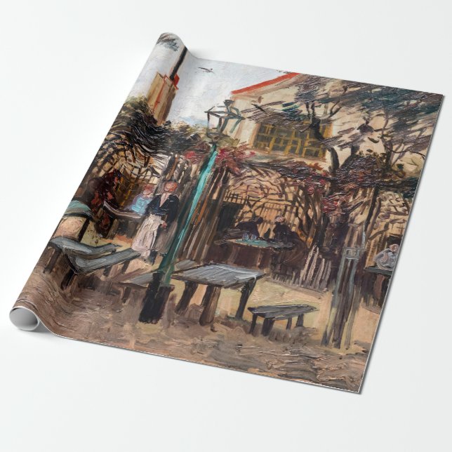 Vincent Van Gogh - La Guinguette on Montmartre Wrapping Paper (Unrolled)