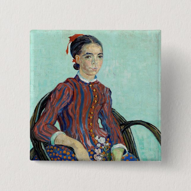 Vincent van Gogh - La Mousme 15 Cm Square Badge (Front)