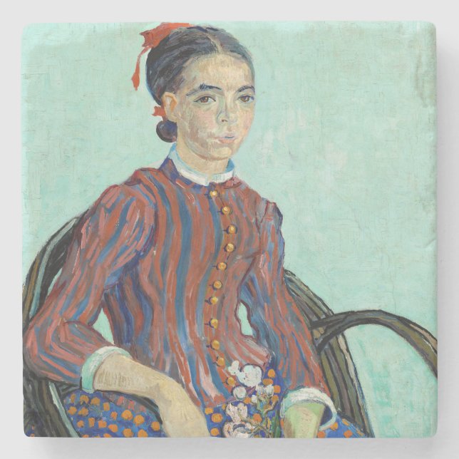 Vincent van Gogh - La Mousme Stone Coaster (Front)