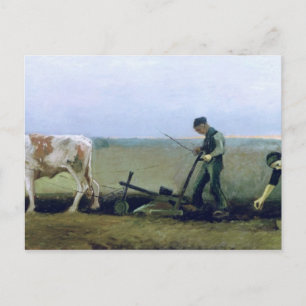 Vincent van Gogh   Labourer and Peasant Planting  Postcard
