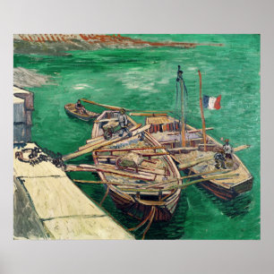 Vincent van Gogh Landing Stage with Boats, 1888 Poster