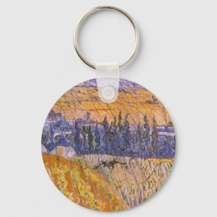 Vincent van Gogh - Landscape at Auvers in the Rain Key Ring