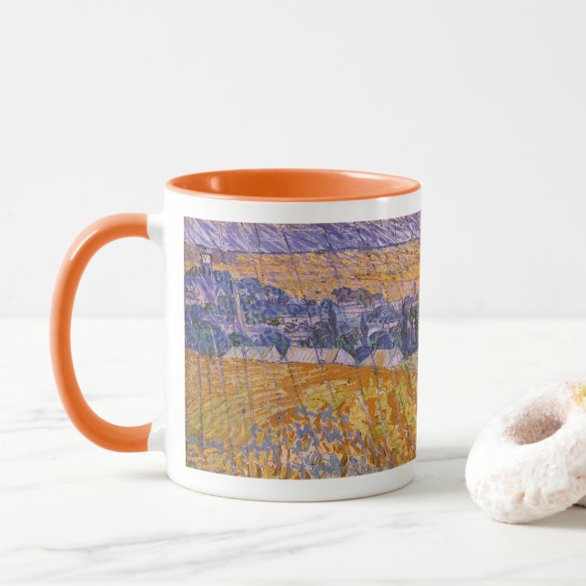 Vincent van Gogh - Landscape at Auvers in the Rain Mug (With Donut)