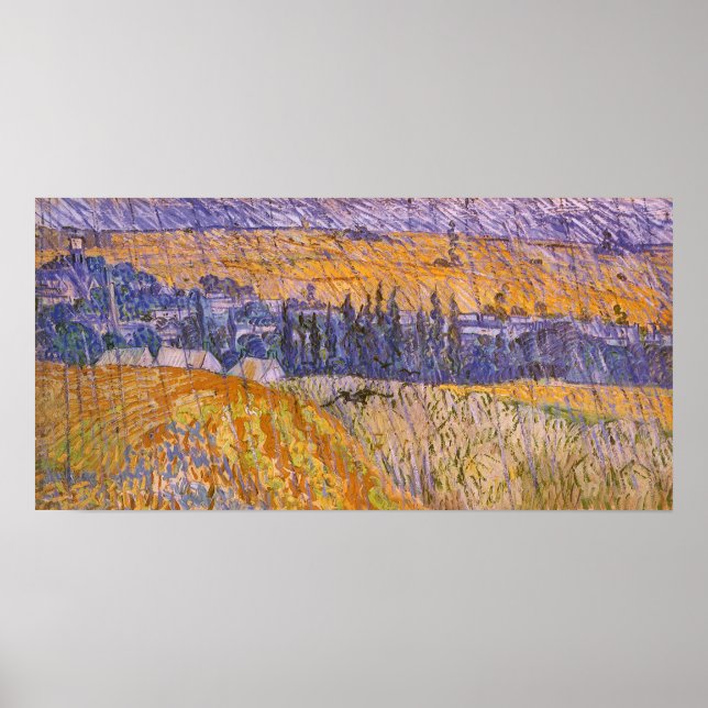 Vincent van Gogh - Landscape at Auvers in the Rain Poster (Front)