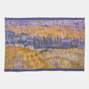 Vincent van Gogh - Landscape at Auvers in the Rain Tea Towel