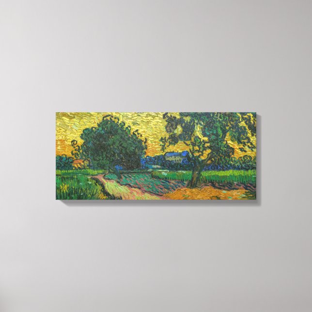 Vincent van Gogh - Landscape at Twilight Canvas Print (Front)