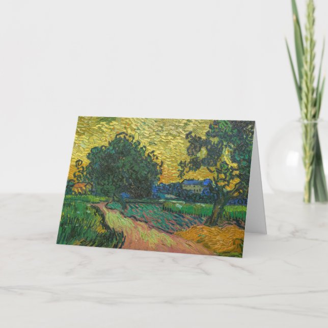 Vincent van Gogh - Landscape at Twilight Card (Front)