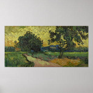 Vincent Van Gogh - Landscape at Twilight Modified Poster
