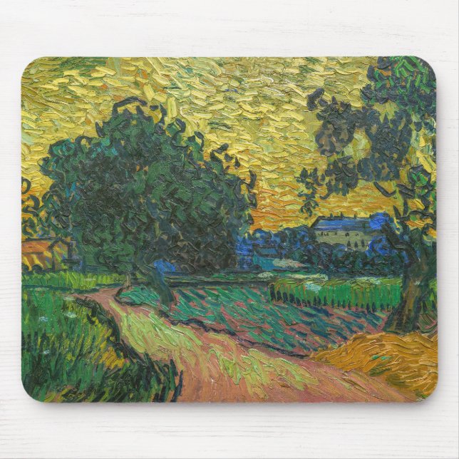 Vincent van Gogh - Landscape at Twilight Mouse Mat (Front)