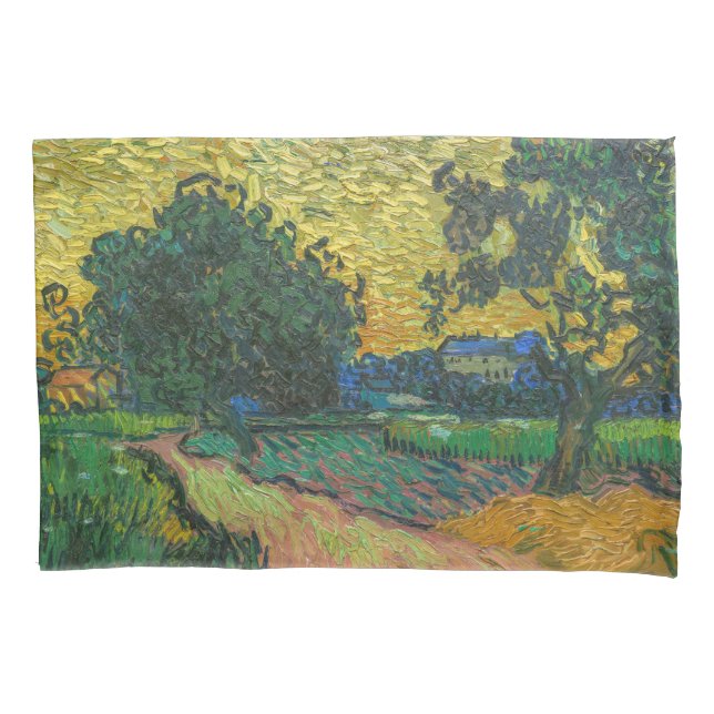 Vincent van Gogh - Landscape at Twilight Pillowcase (Front)