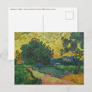 Vincent van Gogh - Landscape at Twilight Postcard