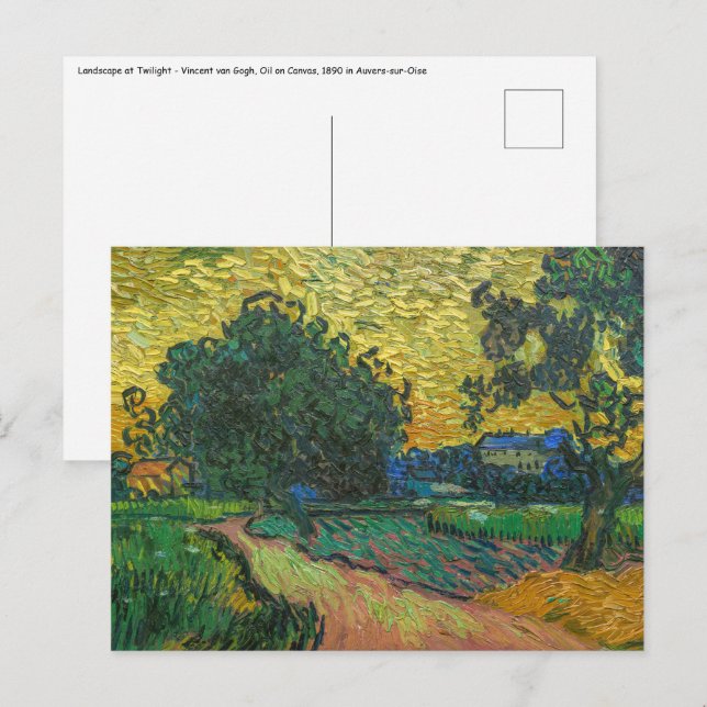 Vincent van Gogh - Landscape at Twilight Postcard (Front/Back)