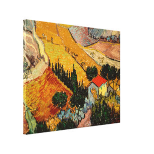 Vincent van Gogh - Landscape, House and Ploughman Canvas Print