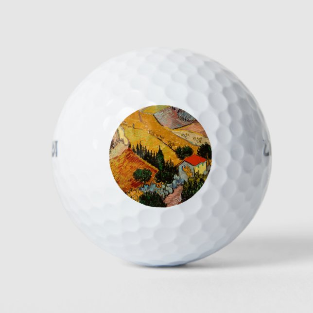 Vincent van Gogh - Landscape, House and Ploughman Golf Balls (Front)