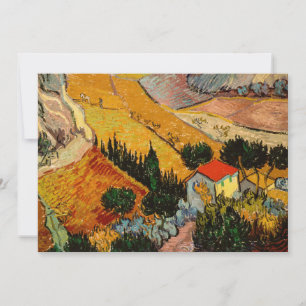 Vincent van Gogh - Landscape, House and Ploughman Invitation