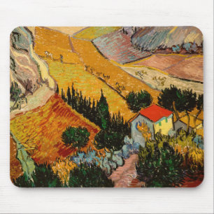 Vincent van Gogh - Landscape, House and Ploughman Mouse Mat
