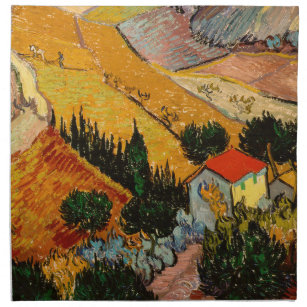 Vincent van Gogh - Landscape, House and Ploughman Napkin