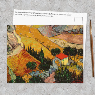 Vincent van Gogh - Landscape, House and Ploughman Postcard