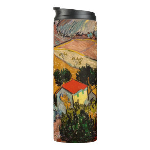 Vincent van Gogh - Landscape, House and Ploughman Thermal Tumbler