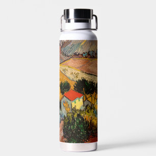 Vincent van Gogh - Landscape, House and Ploughman Water Bottle