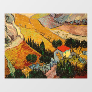 Vincent van Gogh - Landscape, House and Ploughman Window Cling