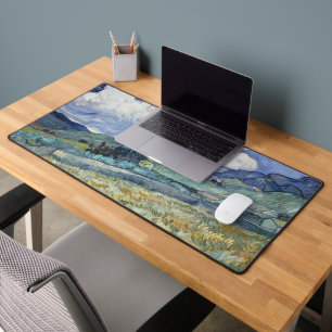 Vincent Van Gogh Landscape Vintage Art Monogrammed Desk Mat