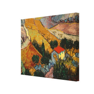 Vincent van Gogh   Landscape w/ House & Ploughman Canvas Print
