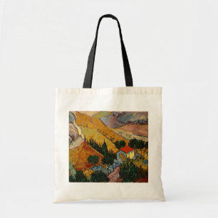 Vincent van Gogh Landscape w/ House & Ploughman Tote Bag