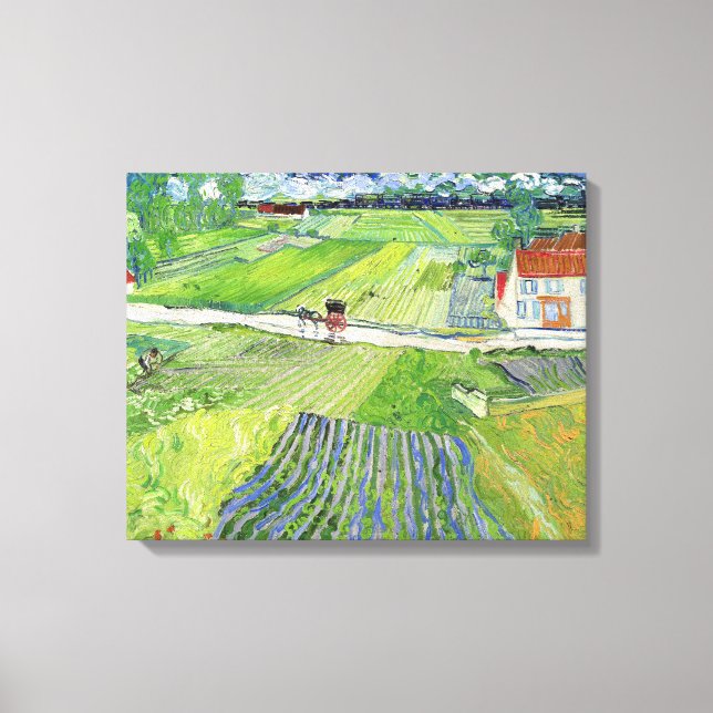 Vincent van Gogh - Landscape with Carriage & Train Canvas Print (Front)