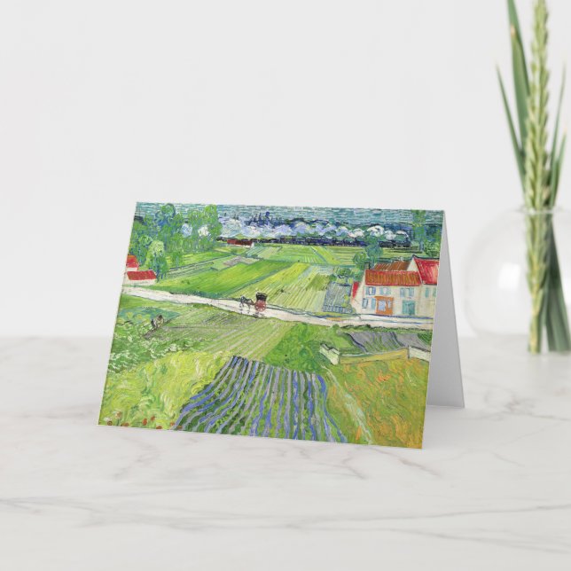 Vincent van Gogh - Landscape with Carriage & Train Card (Front)