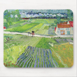 Vincent van Gogh - Landscape with Carriage & Train Mouse Mat