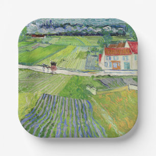 Vincent van Gogh - Landscape with Carriage & Train Paper Plate