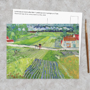 Vincent van Gogh - Landscape with Carriage & Train Postcard